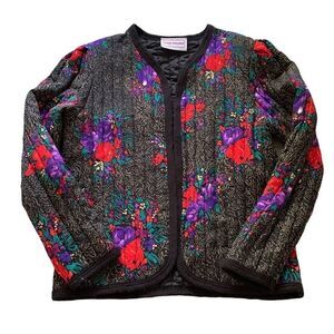 Marc Anthony Vintage Bouquet Print Quilted Jacket